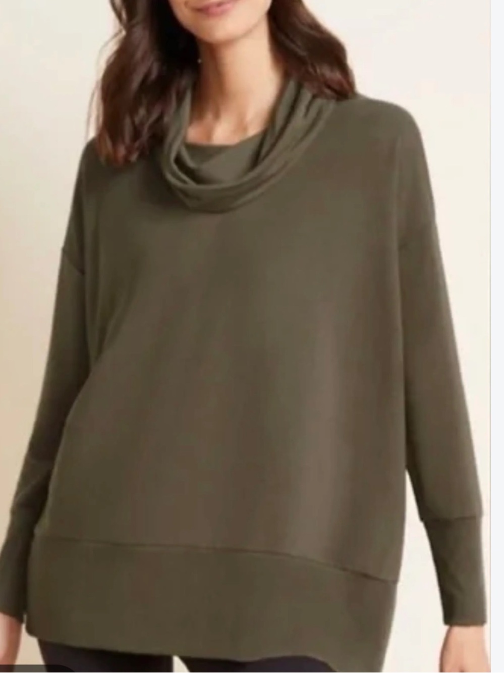 Garnet hill Cowl-Neck Knit Tunic size small NWT
